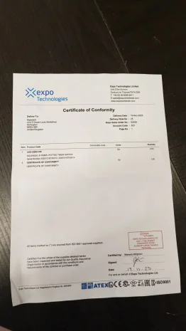 Certificate of Conformity
