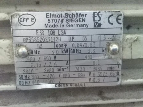 ESR 100 L2A obsolete, alternative TE00322 Type: TE Q3E 100 L2D (brand Arcelik) 