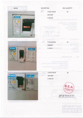 E250-SJ 3P 250A FC MCCB 25kA