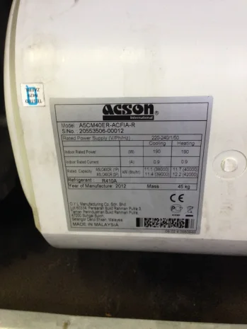 MODEL A5CM40ER-ACFIA-R obsolete, alternative KPC-105 DN10 (KAYSUN) 