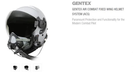GENTEX AIR COMBAT FIXED WING HELMET SYSTEM (ACS)