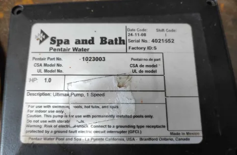 impeller to the pump 1023003