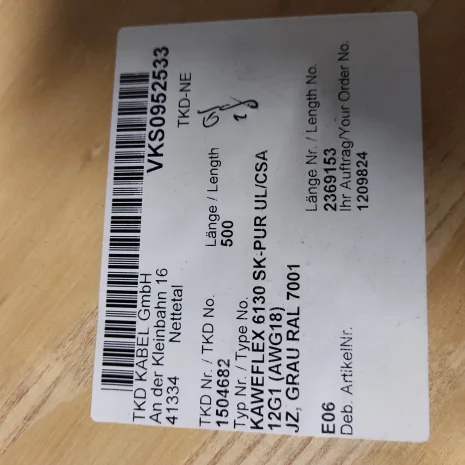 1504682 / KAWEFLEX 6130 SK-PUR UL/CSA 12G1 (AWG18) JZ