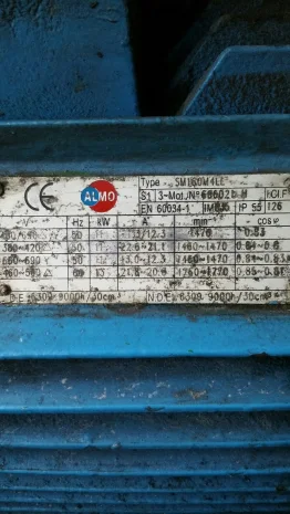 TYPE SM 160 M4 LL, alternative is  ELV160M4-B3 5-400 7XMPT (Brand is Elvem), alternative  ST3-160M4-LLNS-PTC( brand Almo) 