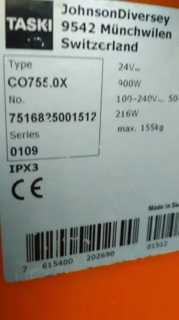 battery for this CO755.0X