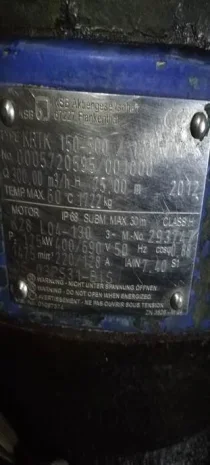 Tauschmotor für Pumpe: KRTK 150-500/1304WNG-S