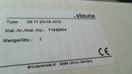 P/N:1185001, Type: ZS 71 2Ö/1S WVD / 100 N