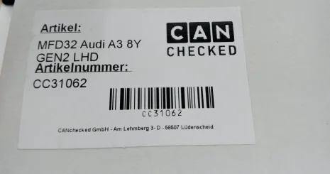 280156 / CANchecked MFD32 GEN 2 - 3.2" Display Audi A3 8Y - LHD