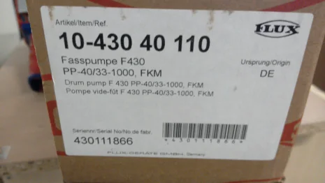 P/N: 10-458 40 610, Type: F430 PP-40/33-1000, FKM