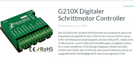 G210X Digitaler Schrittmotor Controller - Successor for G210 