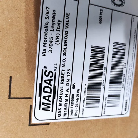 M16/RM N.A, DN125 (24Vdc)