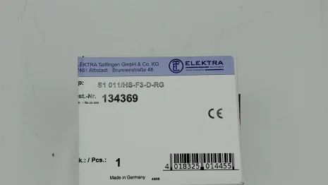 p/n: 134369 type: S1 011/HS-F3-D-RG