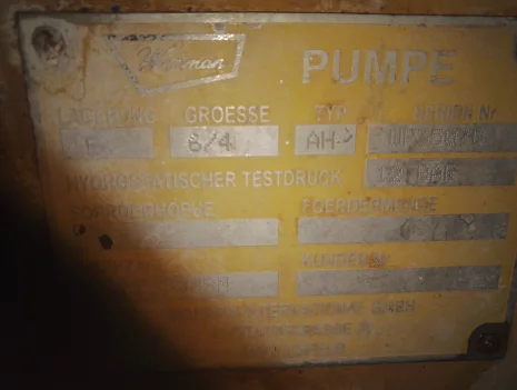 WP35070 - OEM for Weir Minerals, next high class model = 6/4 E-AH WRT 90 kW! 