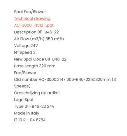 011-B46-22 24V (3 Speed)