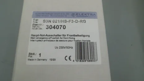 P/N: 304070, Type: S3N 021/HS-F35-D-RG