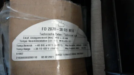 P/N:115265; Type:FD2870-30 RS M10