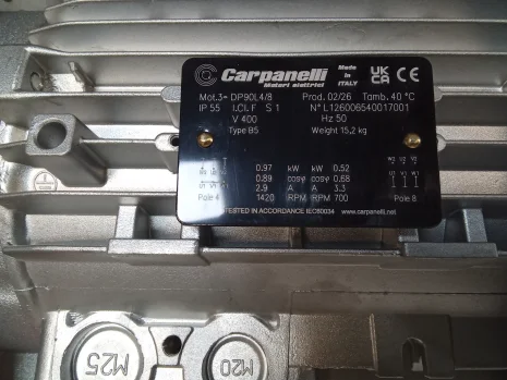 DP90L4/8 4/8Poli 0,97/0,52Kw 400V 50Hz B5