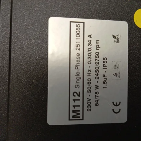Single-phase external fan for motor IE3-JM 112