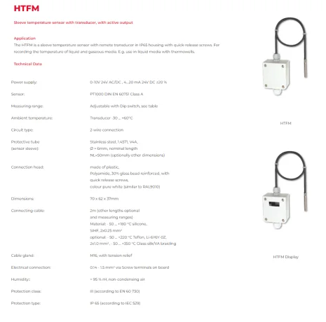 HTFM-I PT1000