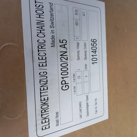 GP1000/ capacity 2000kg   + 	GMF / Type 2500