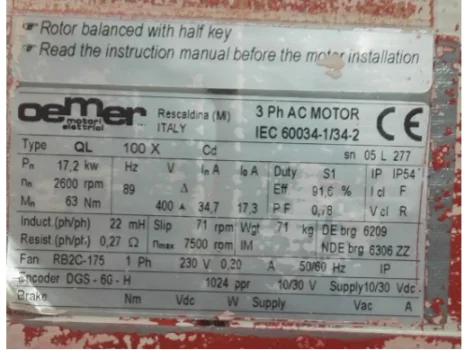 Type.QL 100X Cd S/N: 05 L 277