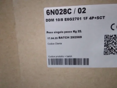 DDM 10/8 E6G2701 1F 4P 3V COD. 6N028C