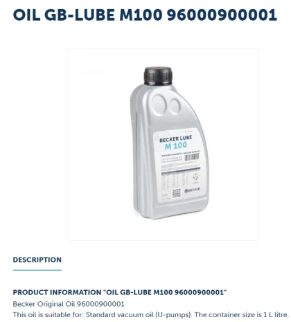 BECKER LUBE M 100