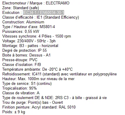 IEC34-1 / EN60034-30-1 