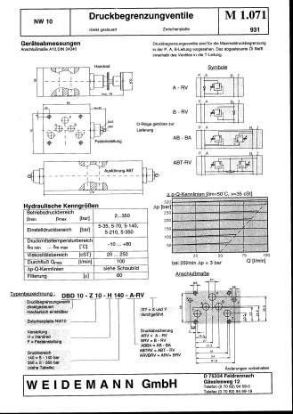 DBD10-Z10-F140-ARV/BRV