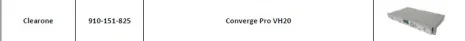 910-151-825 - successor is Clearone Converge Pro 2 128V 